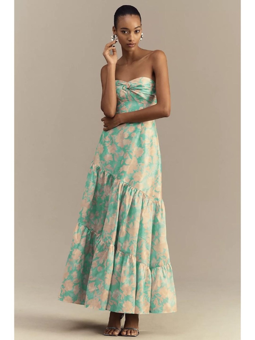 NWT Hutch Phoebe Strapless Tiered Maxi Dress - size 10